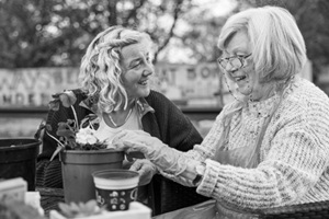 Ladies in garden